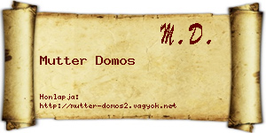 Mutter Domos névjegykártya